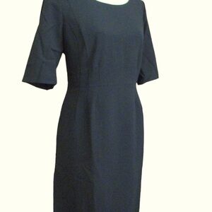Gap Dress Size 4 Black Pleated Empire Seam Short Sleeve‎ Lined Timeless Classic